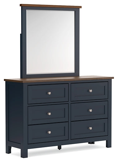 Landocken Full Panel Headboard, Dresser and Mirror