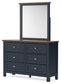 Landocken Full Panel Headboard, Dresser and Mirror