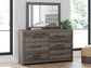 Graystorm Twin Panel Bed, Dresser and Mirror