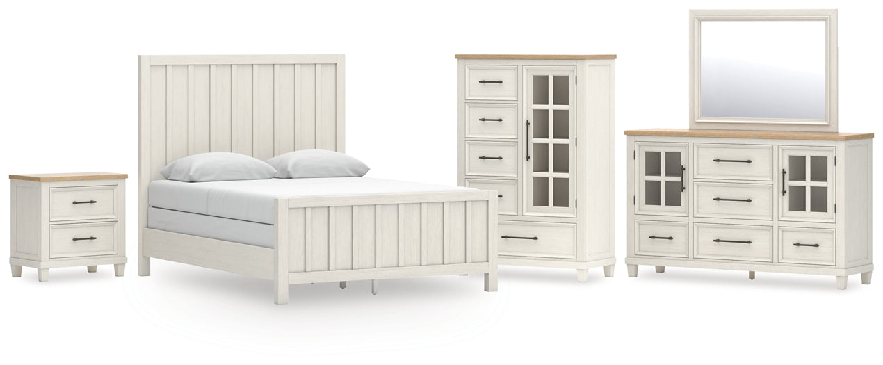 Shaybrock Queen Panel Bed, Dresser, Mirror, Chest and Nightstand