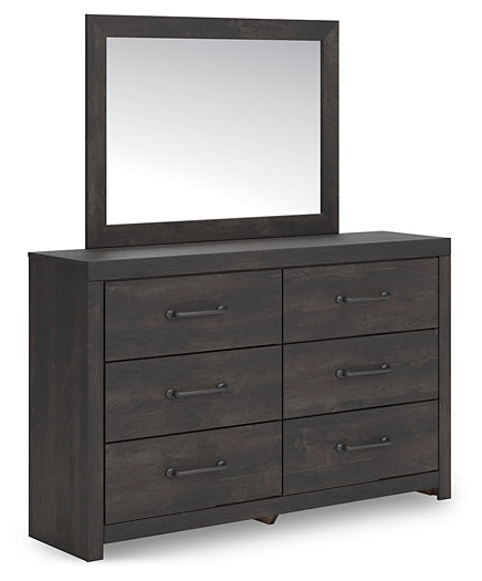 Hollivern Full Panel Storage Bed, Dresser, Mirror and Nightstand