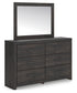 Hollivern Full Panel Storage Bed, Dresser, Mirror and Nightstand