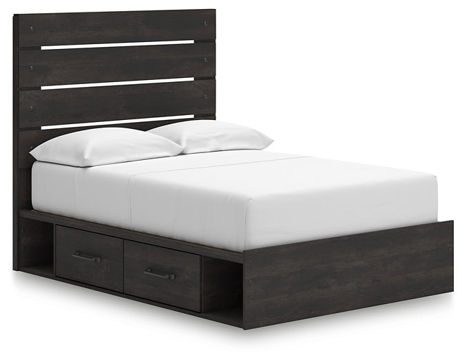 Hollivern Full Panel Storage Bed, Dresser, Mirror and Nightstand