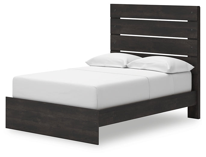 Hollivern Full Panel Storage Bed, Dresser, Mirror and Nightstand