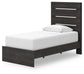 Hollivern Twin Panel Storage Bed, Dresser and Mirror