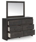 Hollivern Twin Panel Bed, Dresser and Mirror