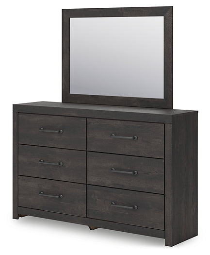 Hollivern Full Panel Bed, Dresser and Mirror