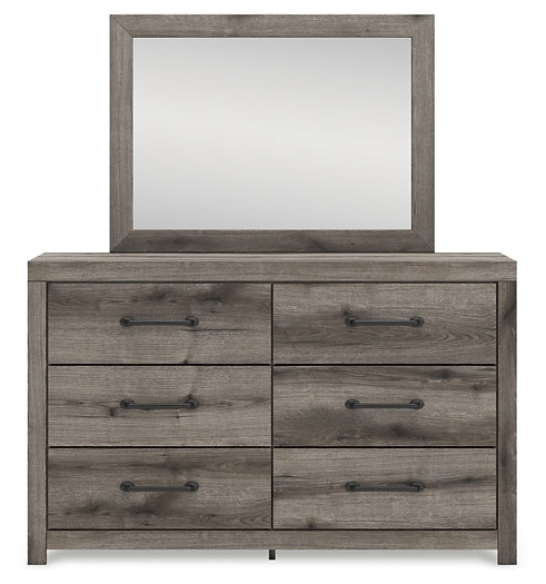 Graystorm Full Panel Storage Bed, Dresser, Mirror and Nightstand