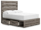 Graystorm Full Panel Storage Bed, Dresser, Mirror and Nightstand