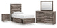 Graystorm Twin Panel Storage Bed, Dresser, Mirror and Nightstand