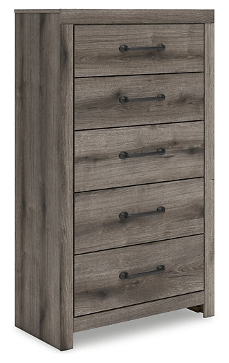 Graystorm Twin Panel Bed with Storage, Dresser, Mirror, Chest and Nightstand