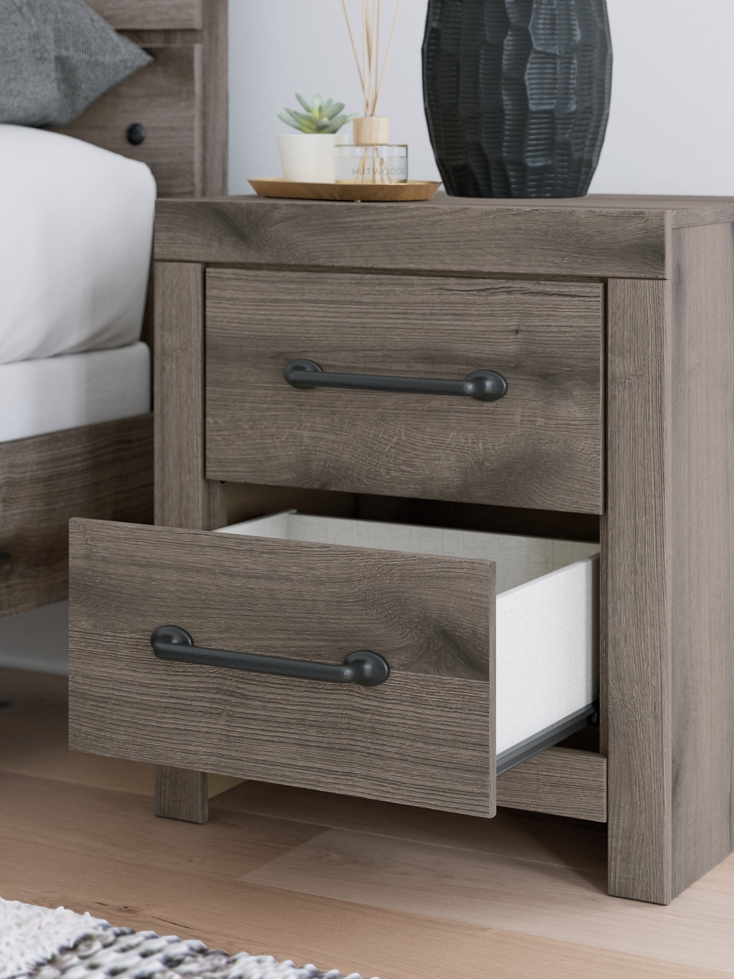 Graystorm Twin Panel Bed with Storage, Dresser, Mirror, Chest and Nightstand
