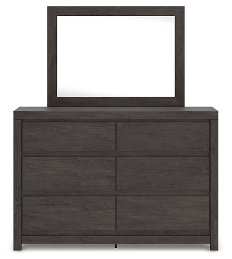 Fraluna King Panel Storage Bed, Dresser and Mirror
