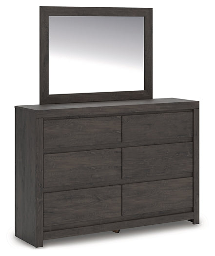 Fraluna King Panel Storage Bed, Dresser and Mirror