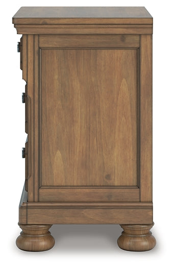 Feddinger Queen Panel Bed with Mirrored Dresser, Chest and Nightstand