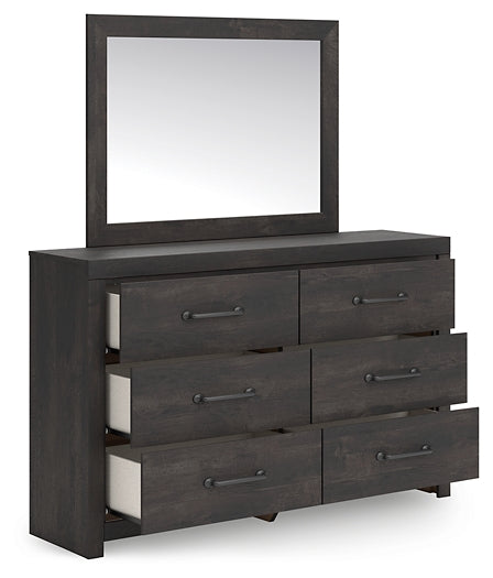 Hollivern Full Panel Bed, Dresser, Mirror, Chest and Nightstand