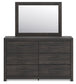 Hollivern Full Panel Bed, Dresser, Mirror, Chest and Nightstand