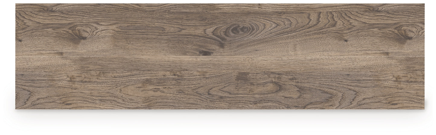 Rusticott Queen Panel Bed with Mirrored Dresser and Nightstand