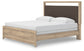Kinlanni King Upholstered Panel Bed, Dresser and Mirror