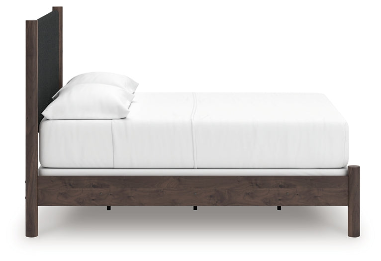 Pamytta Full Upholstered Panel Bed, Dresser and Mirror