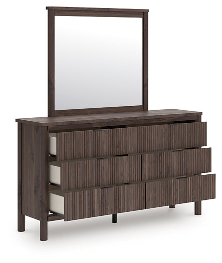 Pamytta Queen Panel Bed, Dresser, Mirror, Chest and Nightstand