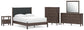 Pamytta Queen Upholstered Panel Bed, Dresser, Mirror, Chest and Nightstand