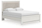 Zuraleus Queen Upholstered Panel Bed, Dresser and Mirror