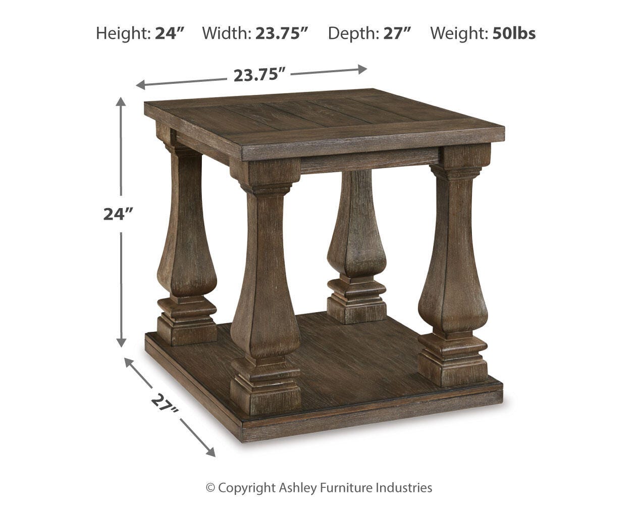 Johnelle Rectangular End Table