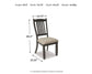 Tyler Creek Dining UPH Side Chair (2/CN)