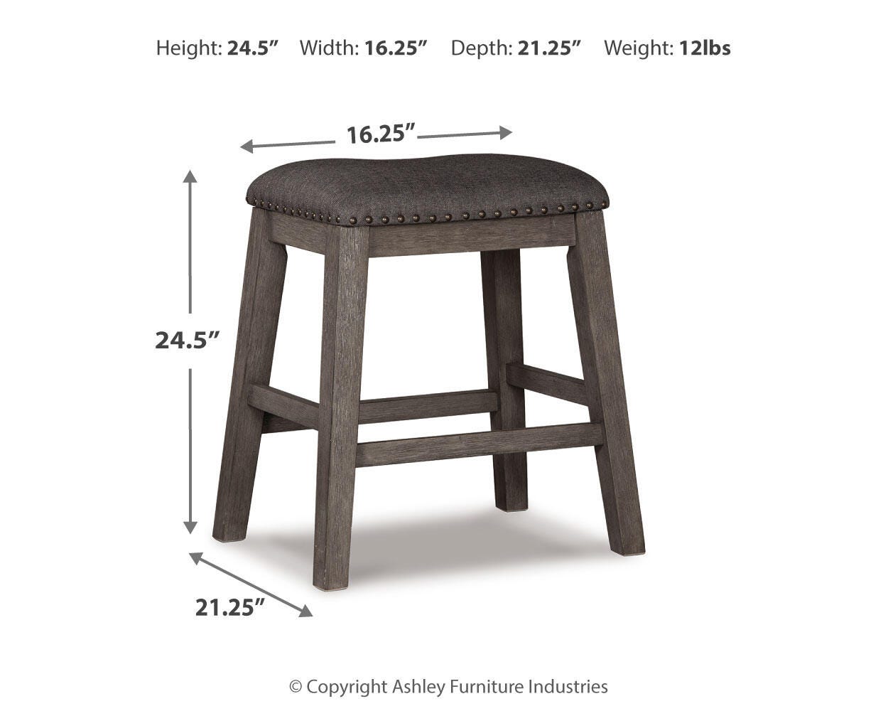 Caitbrook Upholstered Stool (2/CN)