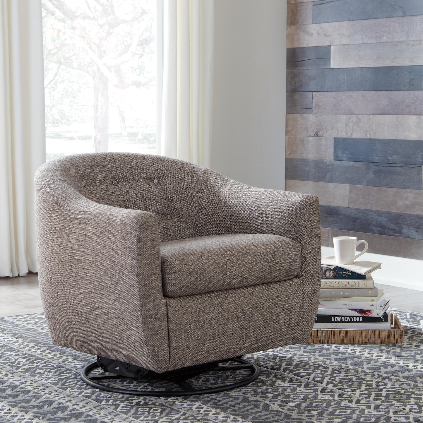 Upshur Swivel Glider Accent Chair