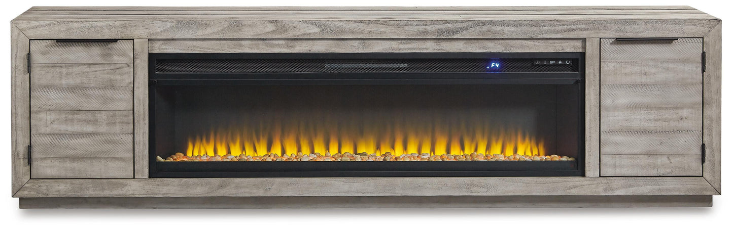 Naydell 92" TV Stand with Electric Fireplace