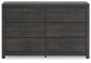 Hollivern Six Drawer Dresser