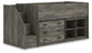 Frandern Twin Loft  Bed with Bookcase and Drawer Storage