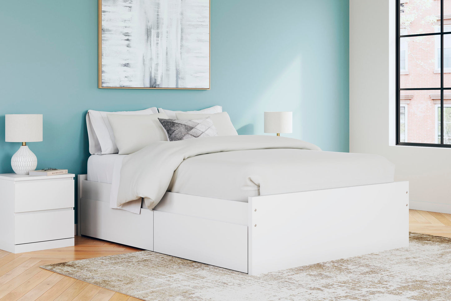 Onita Queen Platform Bed with 1 Side Storage