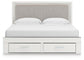 Zuraleus King Upholstered Panel Platform Storage Bed