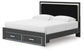Zuraleus King Upholstered Panel Storage Bed