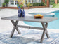 Half Moon Beach RECT Dining Table w/UMB OPT