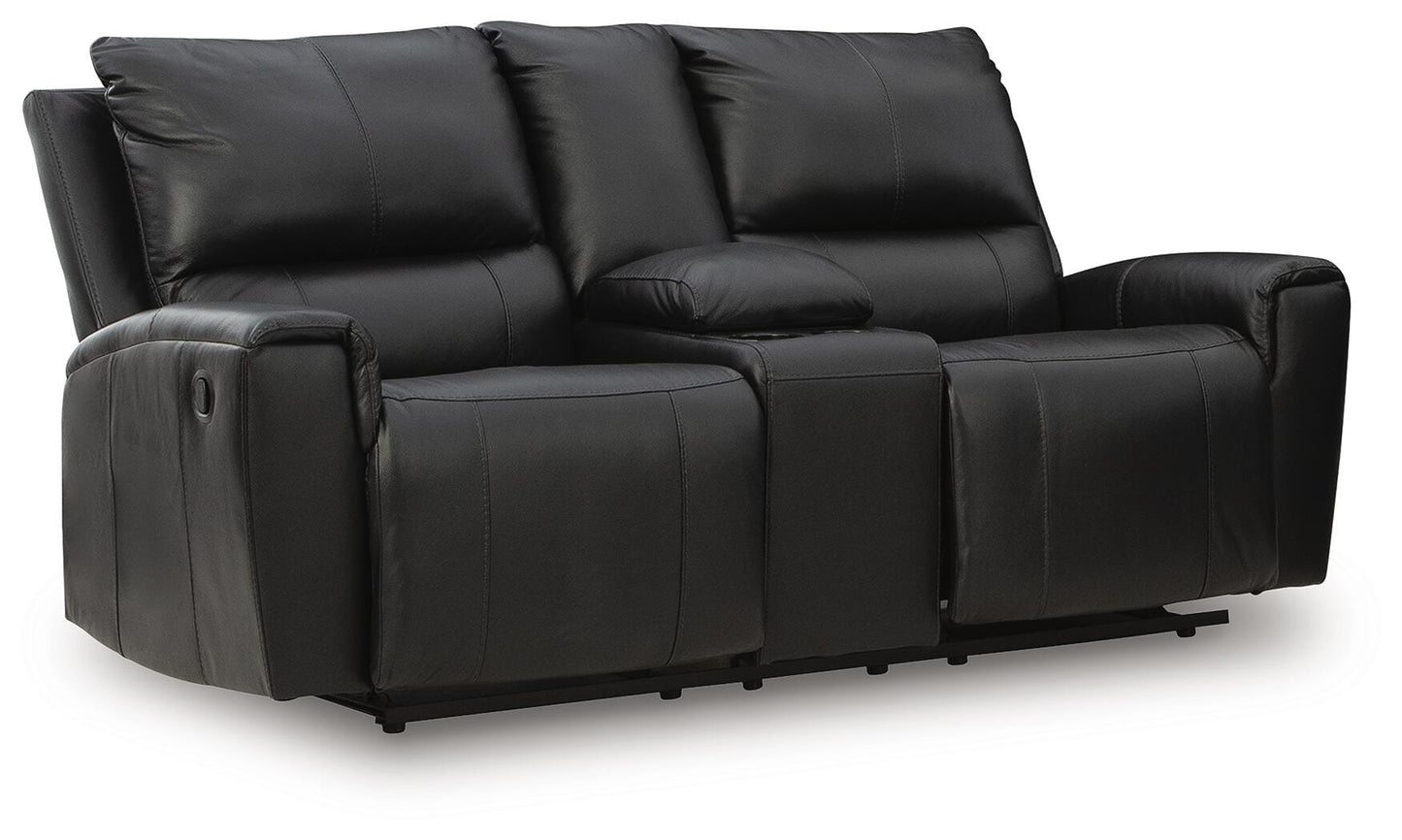 Glossmore DBL Rec Loveseat w/Console
