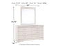 Anarasia Twin Sleigh Bed with Mirrored Dresser