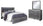 Lodanna King Panel Bed with 2 Storage Drawers with Mirrored Dresser Gray