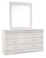Anarasia Full Sleigh Headboard, Dresser, Mirror, Chest and Nightstand