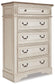 Realyn California King Sleigh Bed with Mirrored Dresser, Chest and Nightstand