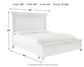 Kanwyn King Panel Bed with Storage with Mirrored Dresser