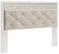 Altyra King Panel Headboard Bed with Mirrored Dresser, Chest and Nightstand