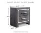 Lodanna King Panel Bed with 2 Storage Drawers, Dresser, Mirror and Nightstand