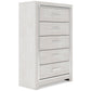 Altyra Queen Bookcase Headboard Bed with Mirrored Dresser, Chest and Nightstand