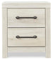 Cambeck Queen Panel Bed with 2 Storage Drawers with Mirrored Dresser and Nightstand