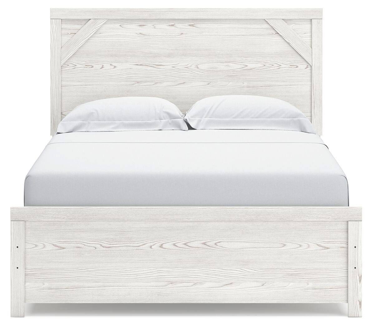Gerridan Queen Panel Bed with Mirrored Dresser and Nightstand