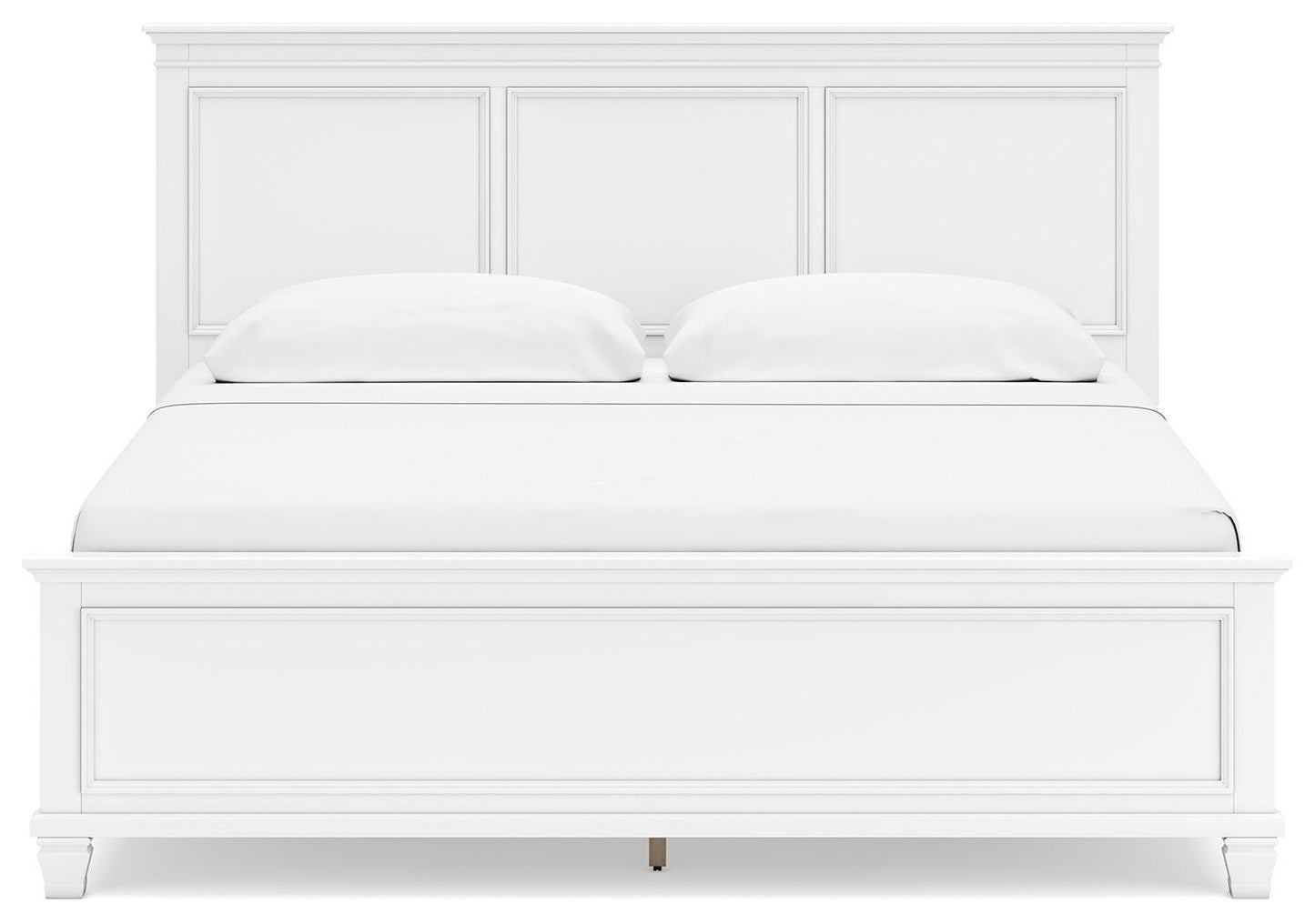 Fortman King Panel Bed with Mirrored Dresser and Nightstand